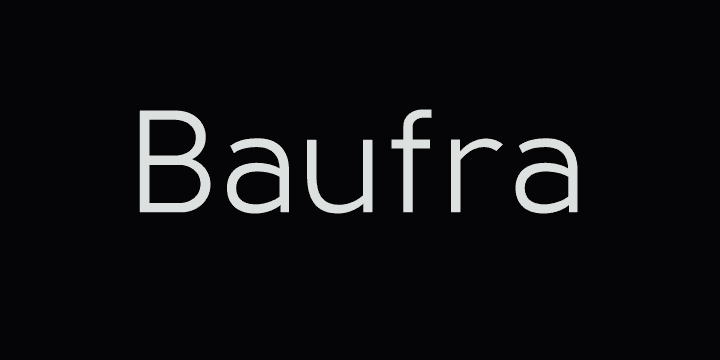 Example font Baufra #1