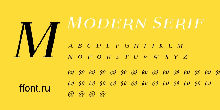 Example font Modern Serif #1