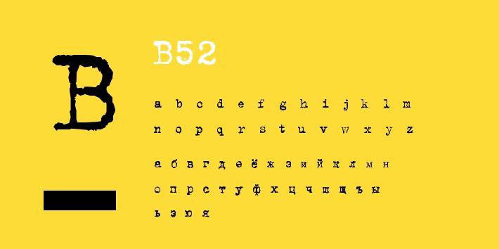 B52 Font