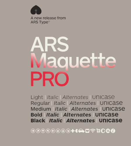 Example font ARS Maquette Pro #1