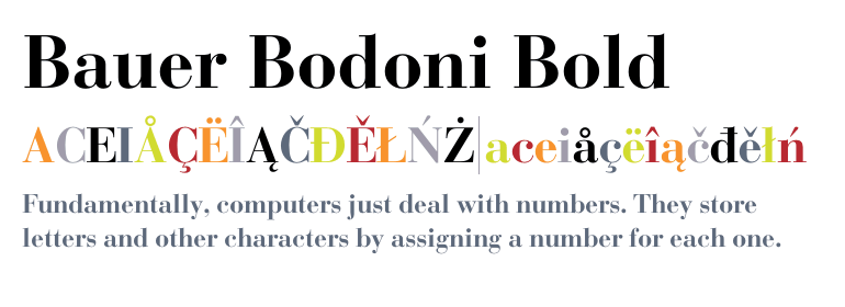 Bauer Bodoni Std Font