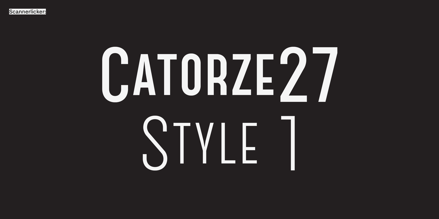 Example font Catorze27 Style1 #1