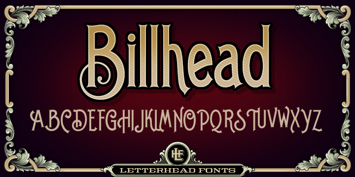 Example font LHF Billhead #1