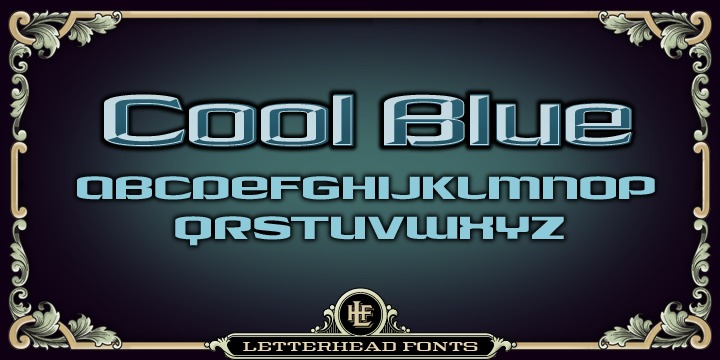 Example font LHF Cool Blue #1