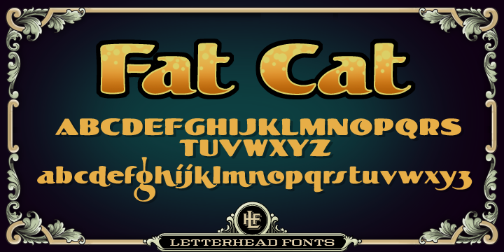 Example font LHF Fat Cat #1