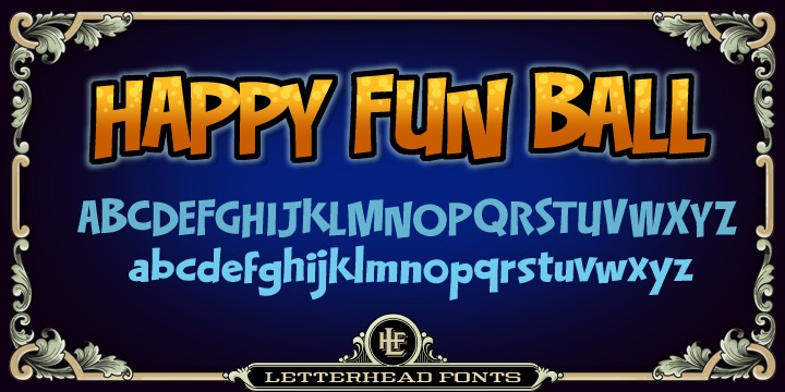 Example font LHF Happy Fun Ball #1