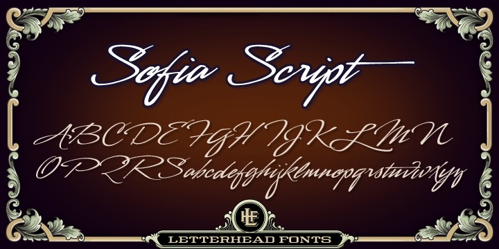 Example font LHF Sofia Script #1