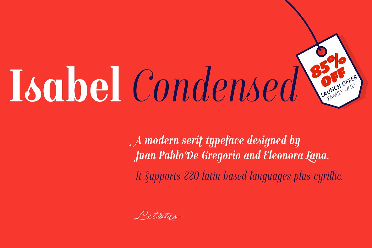 Example font Isabel Condensed #1