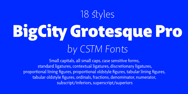 Example font Big City Grotesque #1