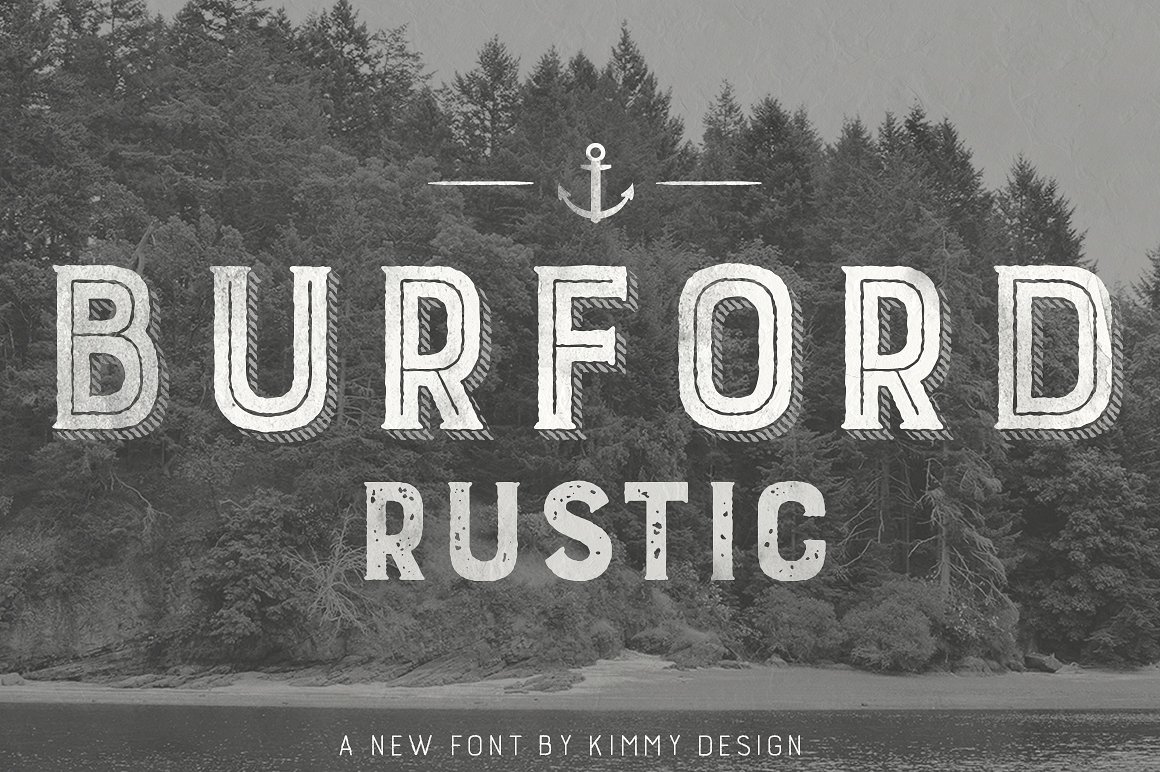 Example font Burford Rustic #1