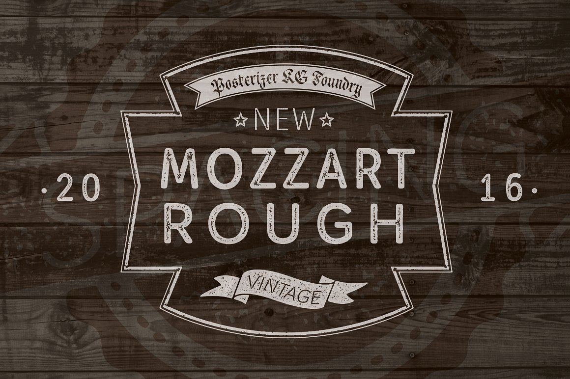 Mozzart Rough Font