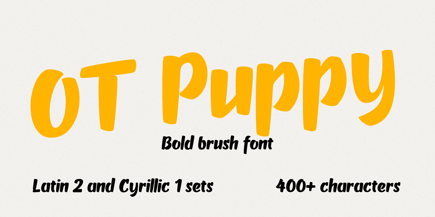 Example font OT Puppy #1