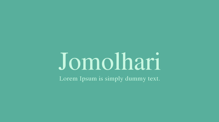 Example font Jomolhari #1