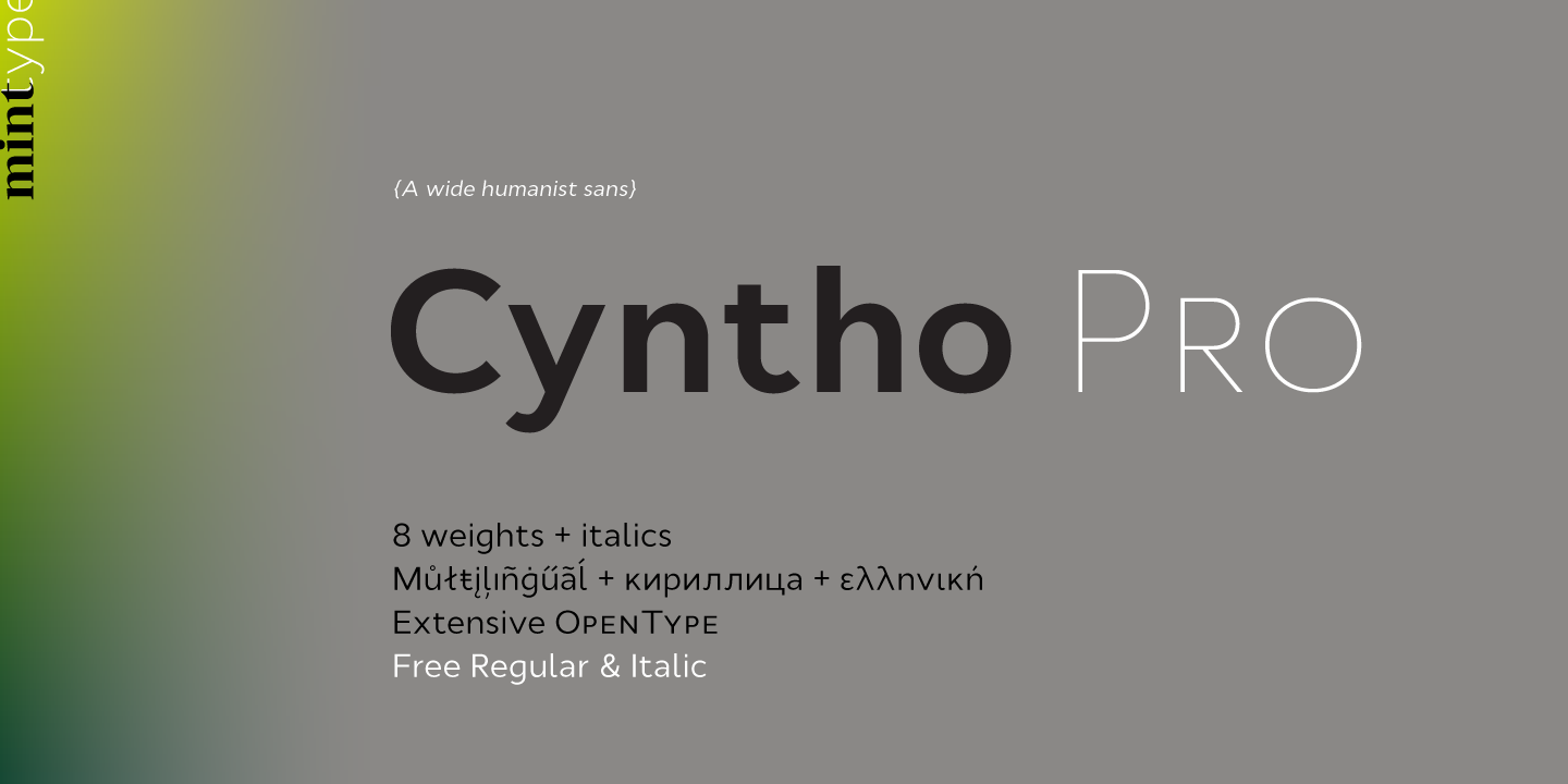 Example font Cyntho #1