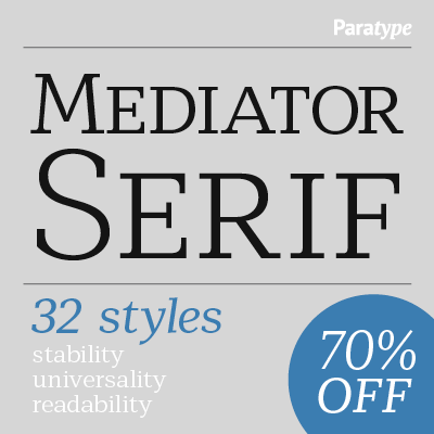 Example font Mediator Serif #1