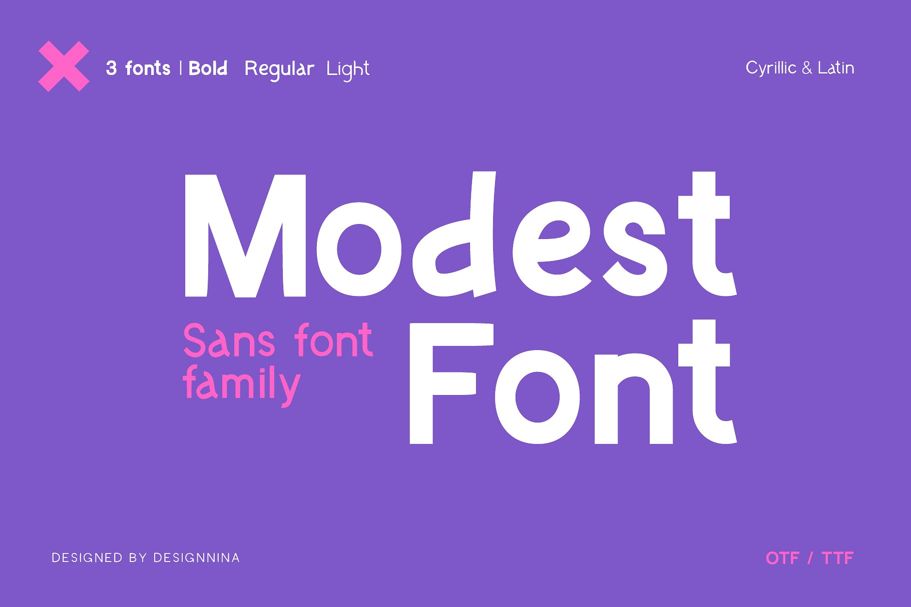 Example font Modest Font #1