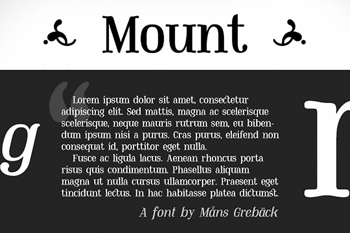 Example font Mount #1