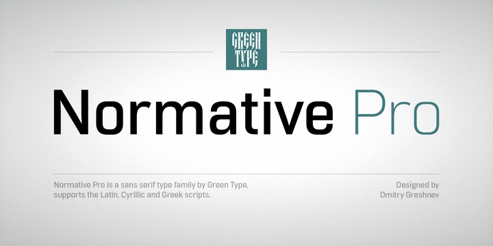 Example font Normative Pro #1