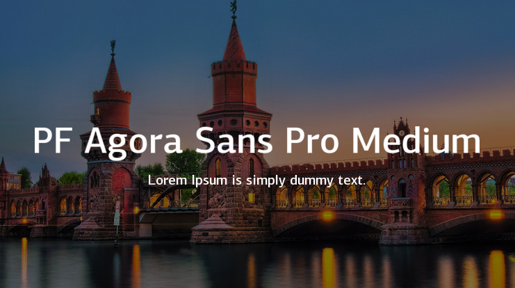 Example font PF Agora Sans Pro #1