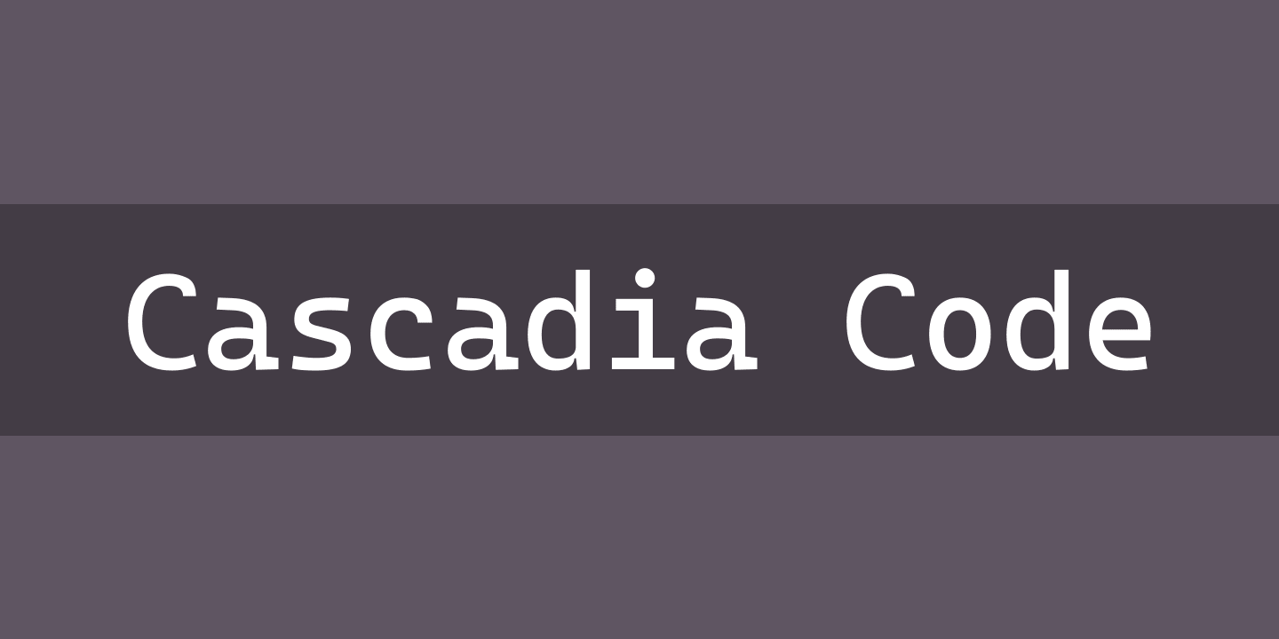 Example font CASCADIA CODE #1
