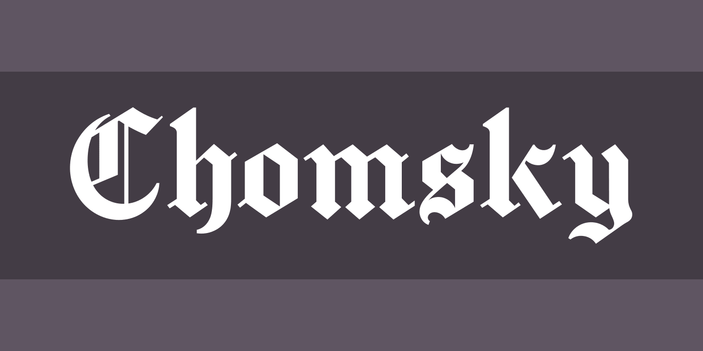 Example font CHOMSKY #1