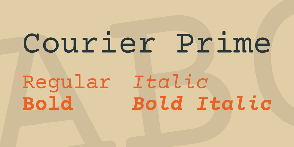 Example font Courier Prime #1