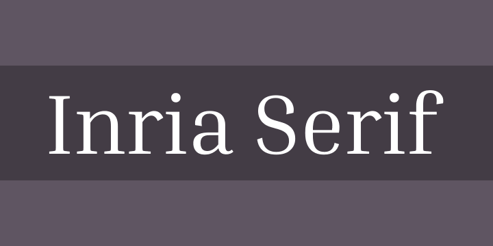 Example font Inria Serif #1