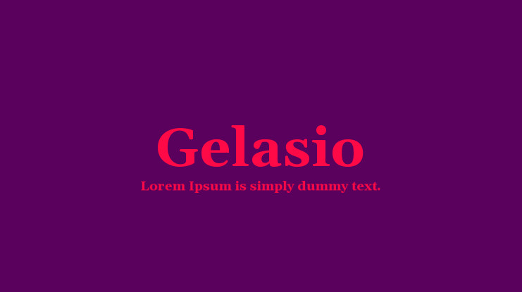 Example font Gelasio #1