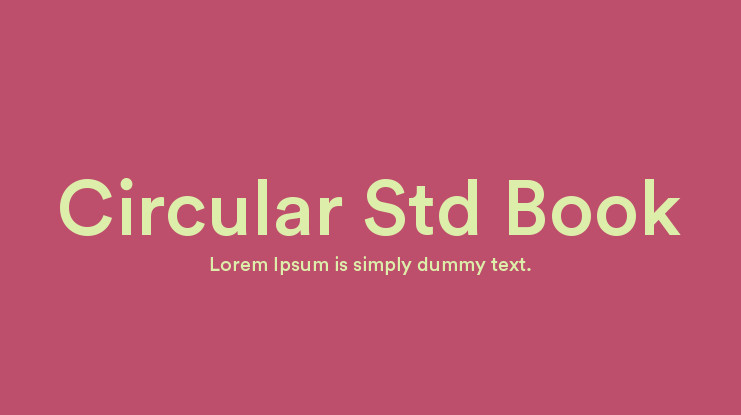 Example font Circular Std #1
