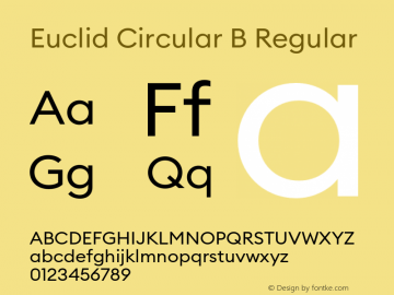 Example font Euclid Circular B #1