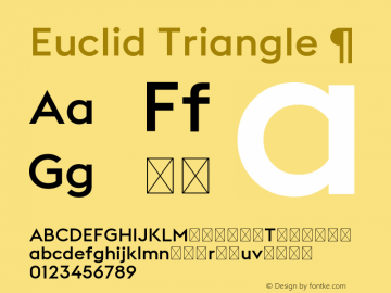 Euclid Triangle Font