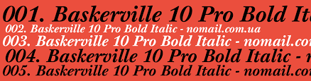 Example font Baskerville 10 Pro #1
