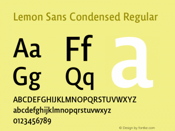 Lemon Sans Condensed Font