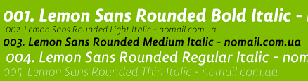 Example font Lemon Sans Rounded Condensed #1