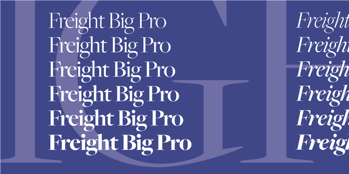 Example font FreightBig Pro #1