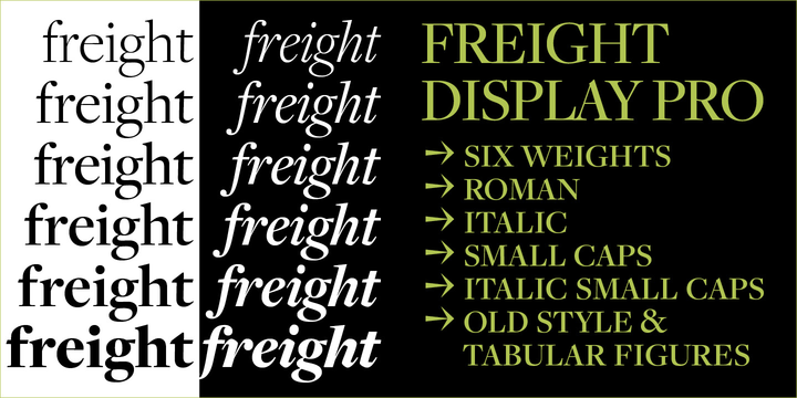 Example font FreightDisp Pro #1