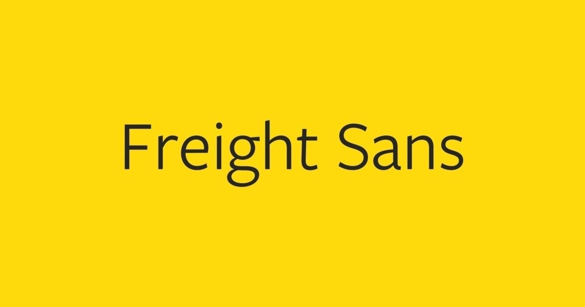 Example font Freight Sans #1