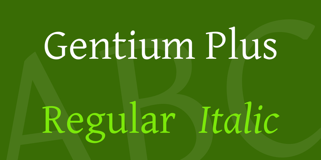 Example font Gentium Plus #1