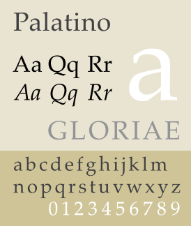 Example font Palatino #1