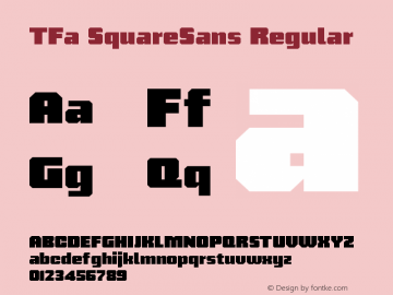 Example font TFa SquareSans #1