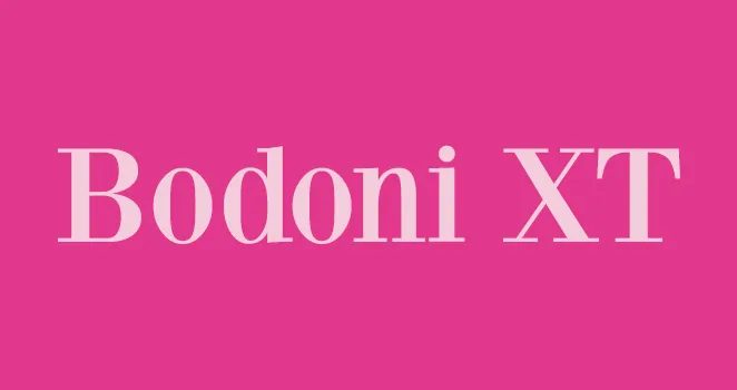 Example font Bodoni XT #1