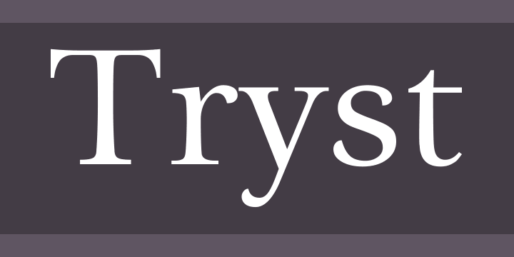 Example font TRYST #1