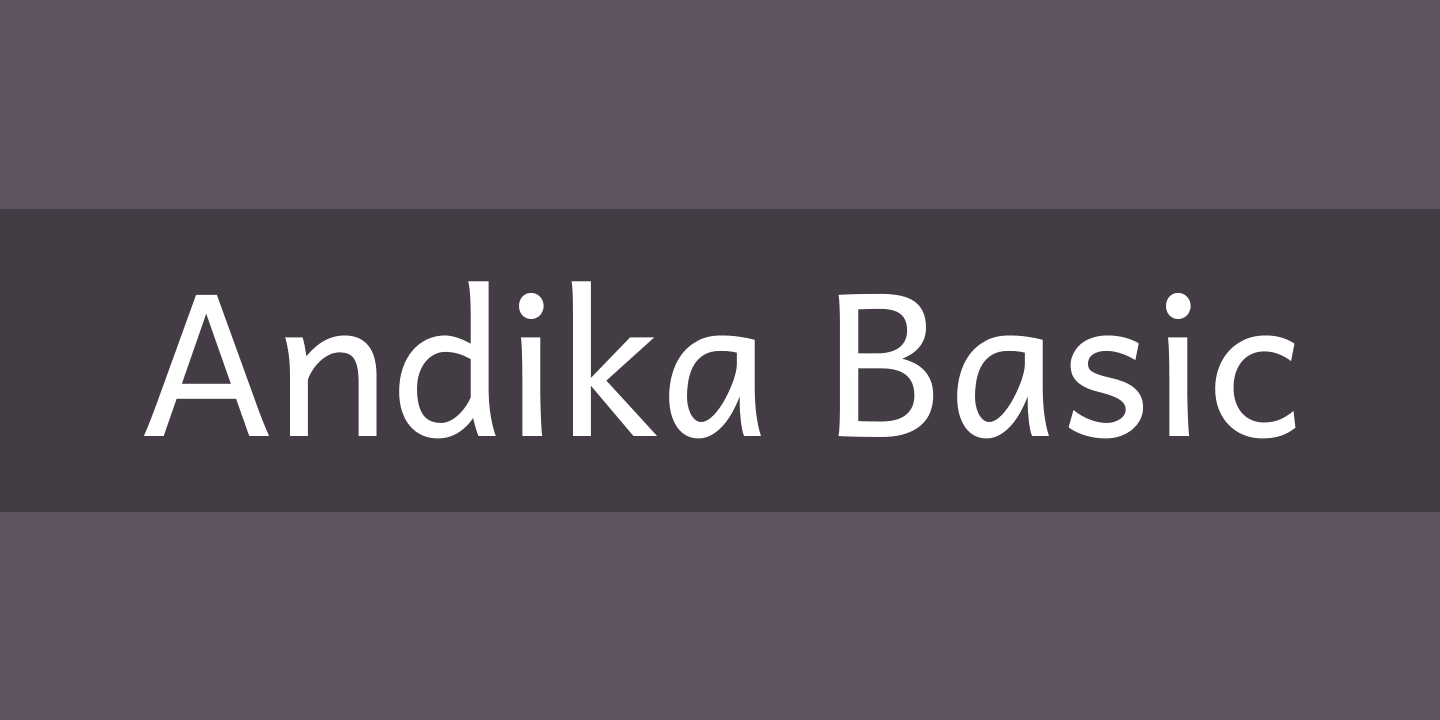 Example font Andika New Basic #1