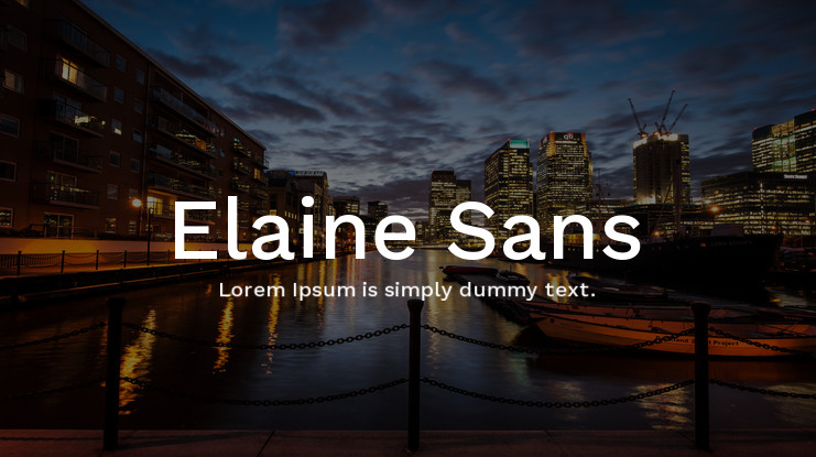 Elaine Sans Font
