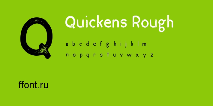 Example font QUICKENS #1