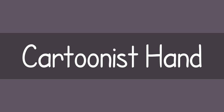 Example font CARTOONIST HAND #1