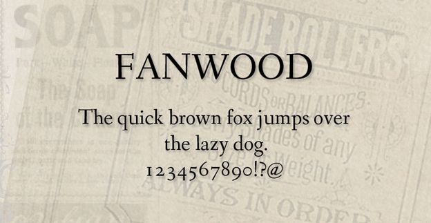 Example font Fanwood #1