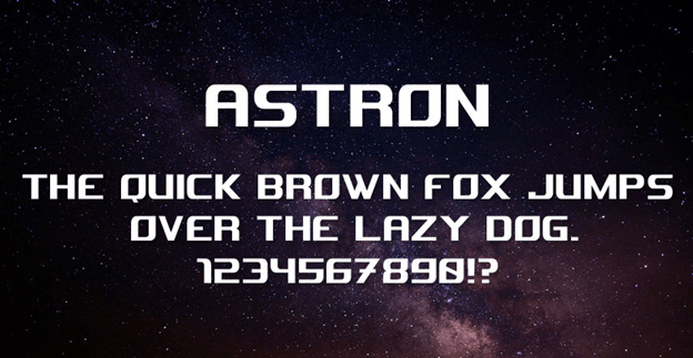 Example font Astron #1