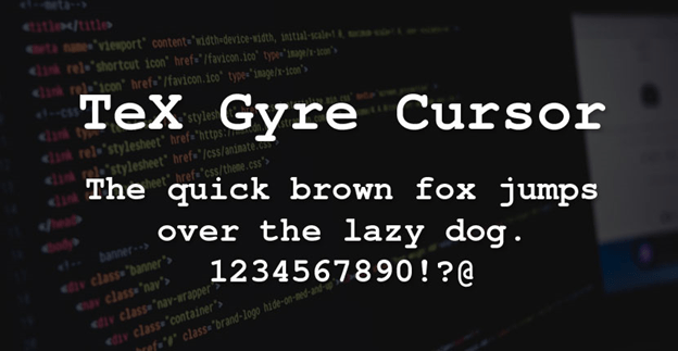 TeX Gyre Cursor Font