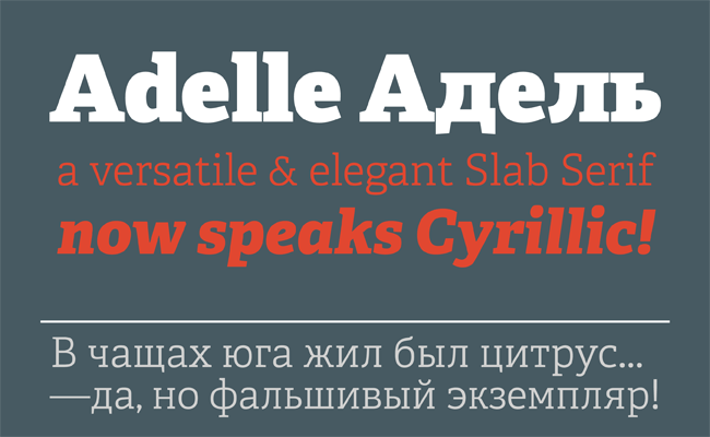Adelle Sans CYR Font